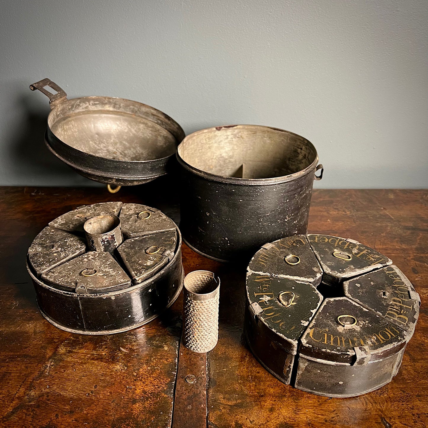 Large Georgian Toleware Spice Box c.1820