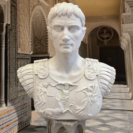 Emperor Cesar Augustus Plaster Bust