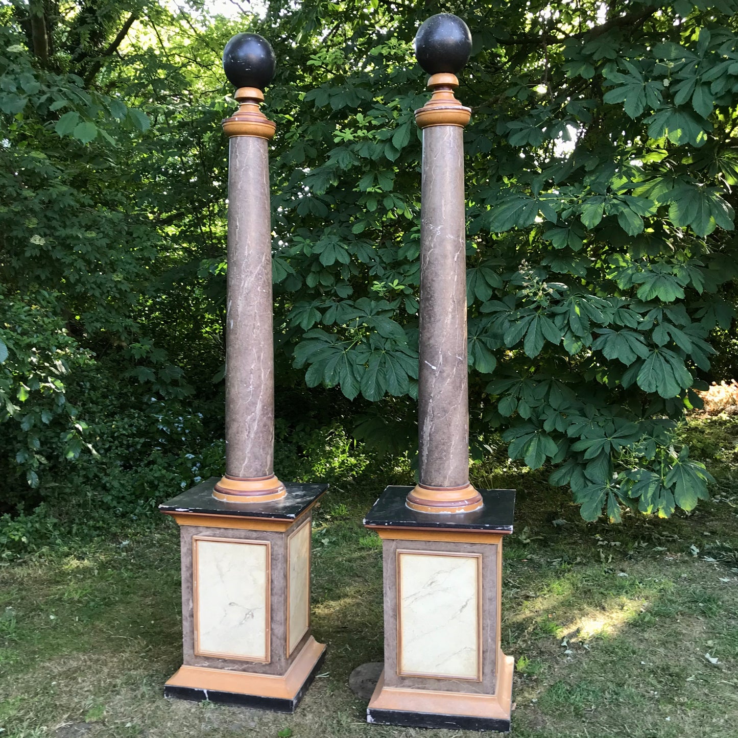 Pair of Trompe L’œil Obelisks