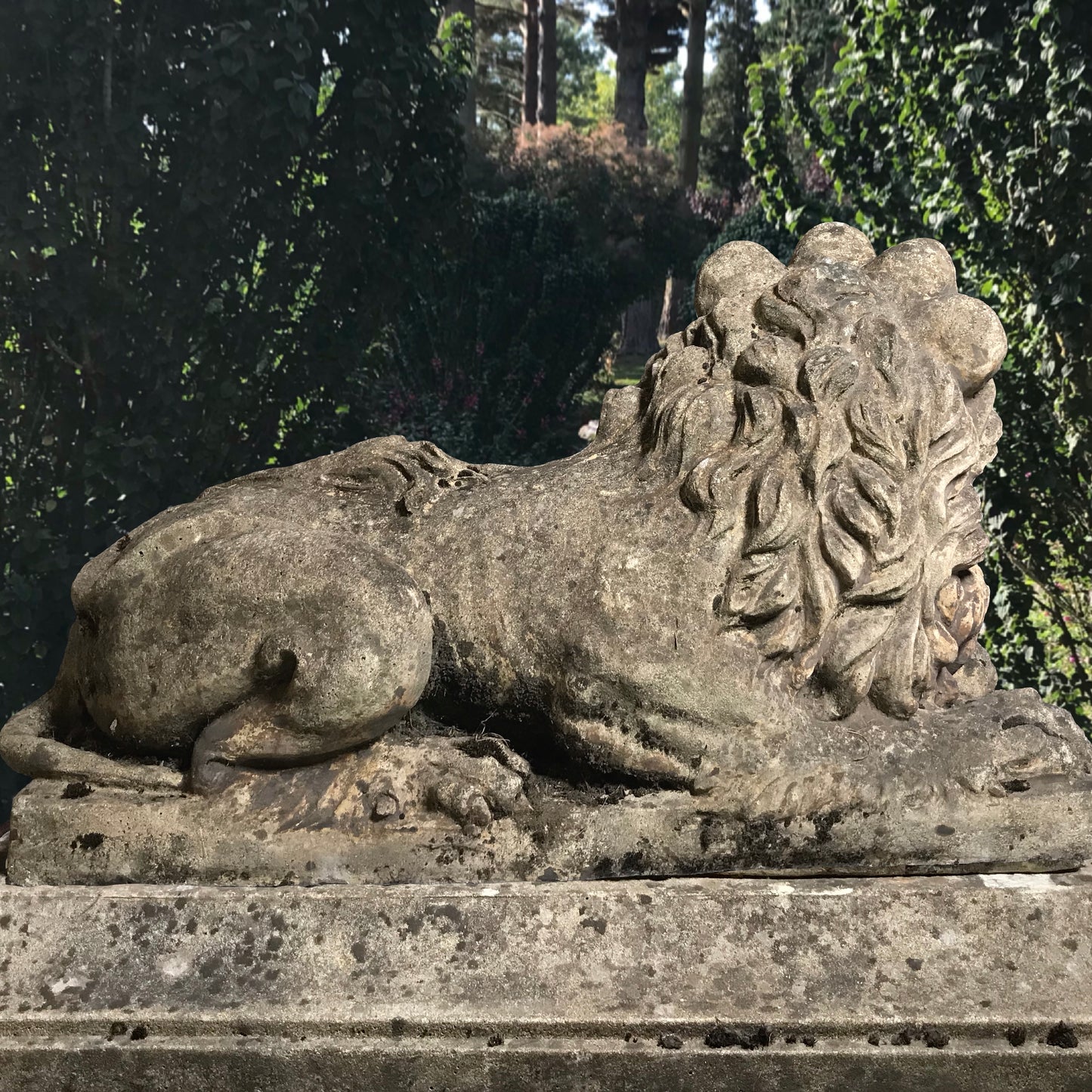 Recumbent Lion with Plinth