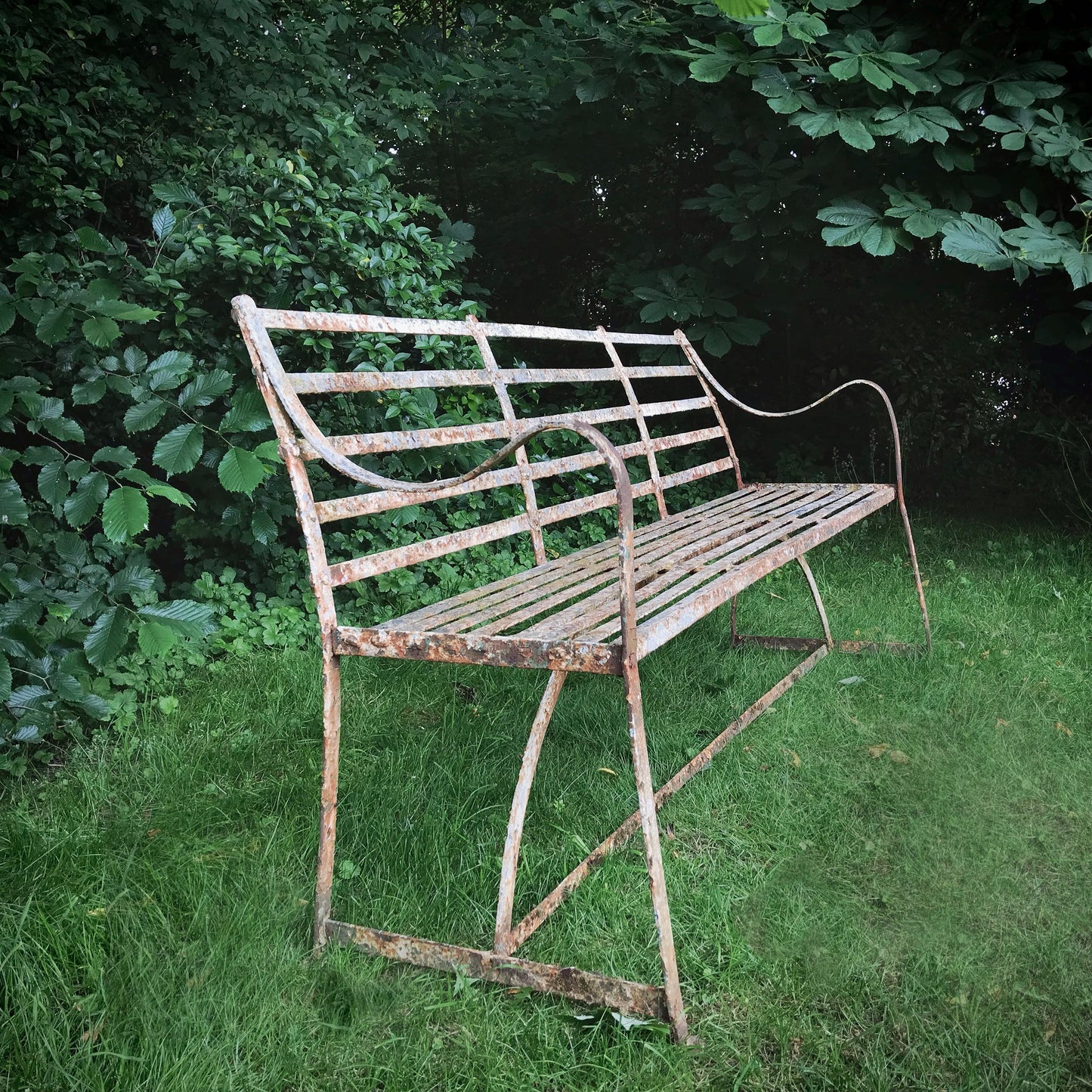 Regency Strapwork Wrought Iron Bench c.1820