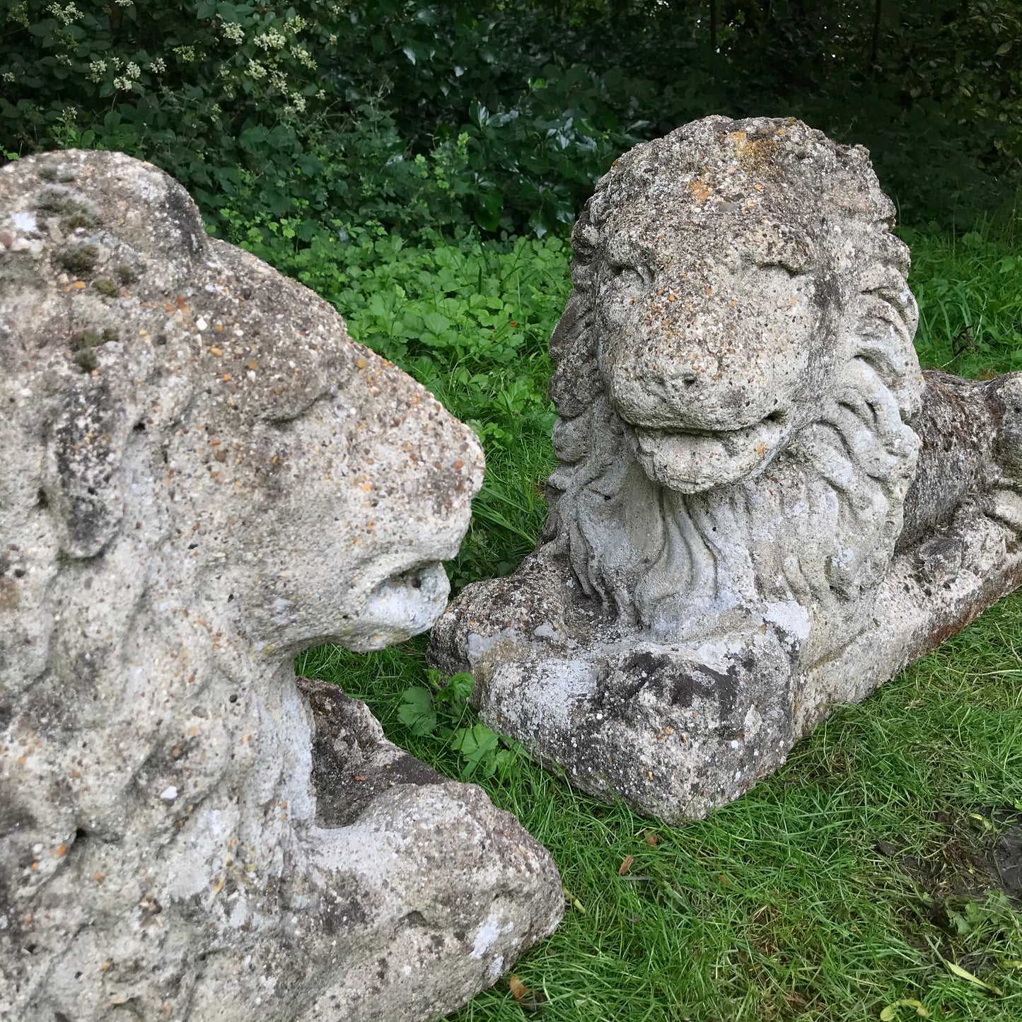 Pair of Recumbent Lions c.1930