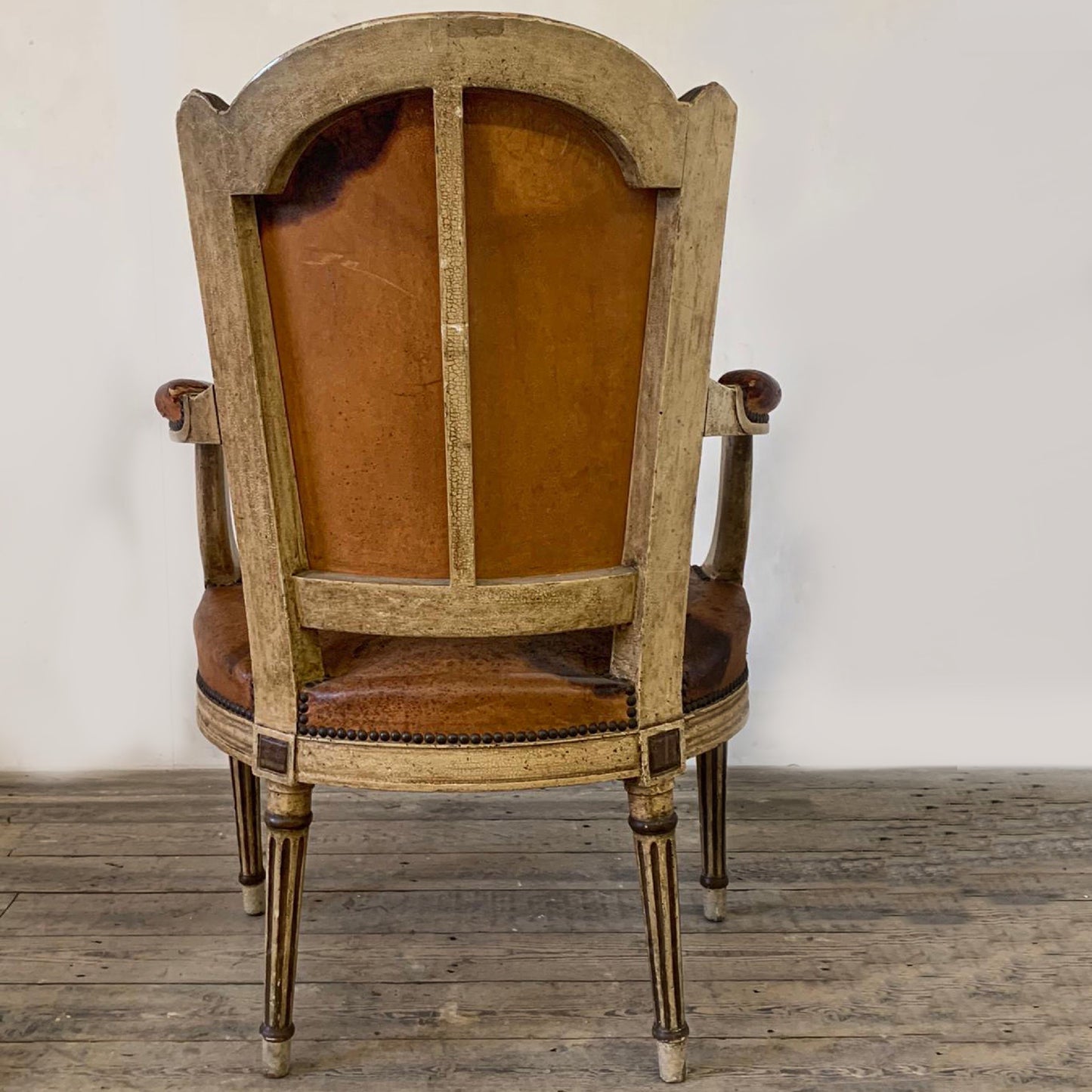 French Leather Armchair c.1870