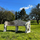 Italian Marble Di Latte Garden Lion Bench