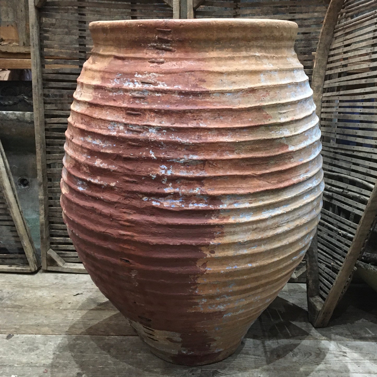 Large Antique Terracotta Beehive Storage Jar