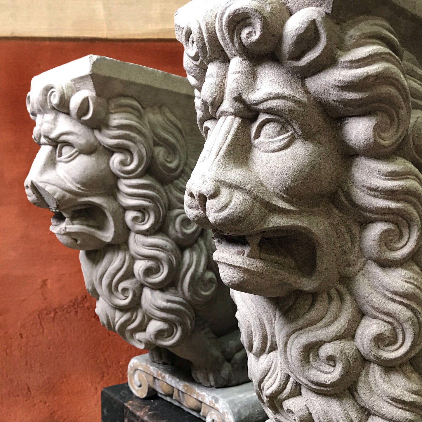 Pair of Carved Lions c.1730