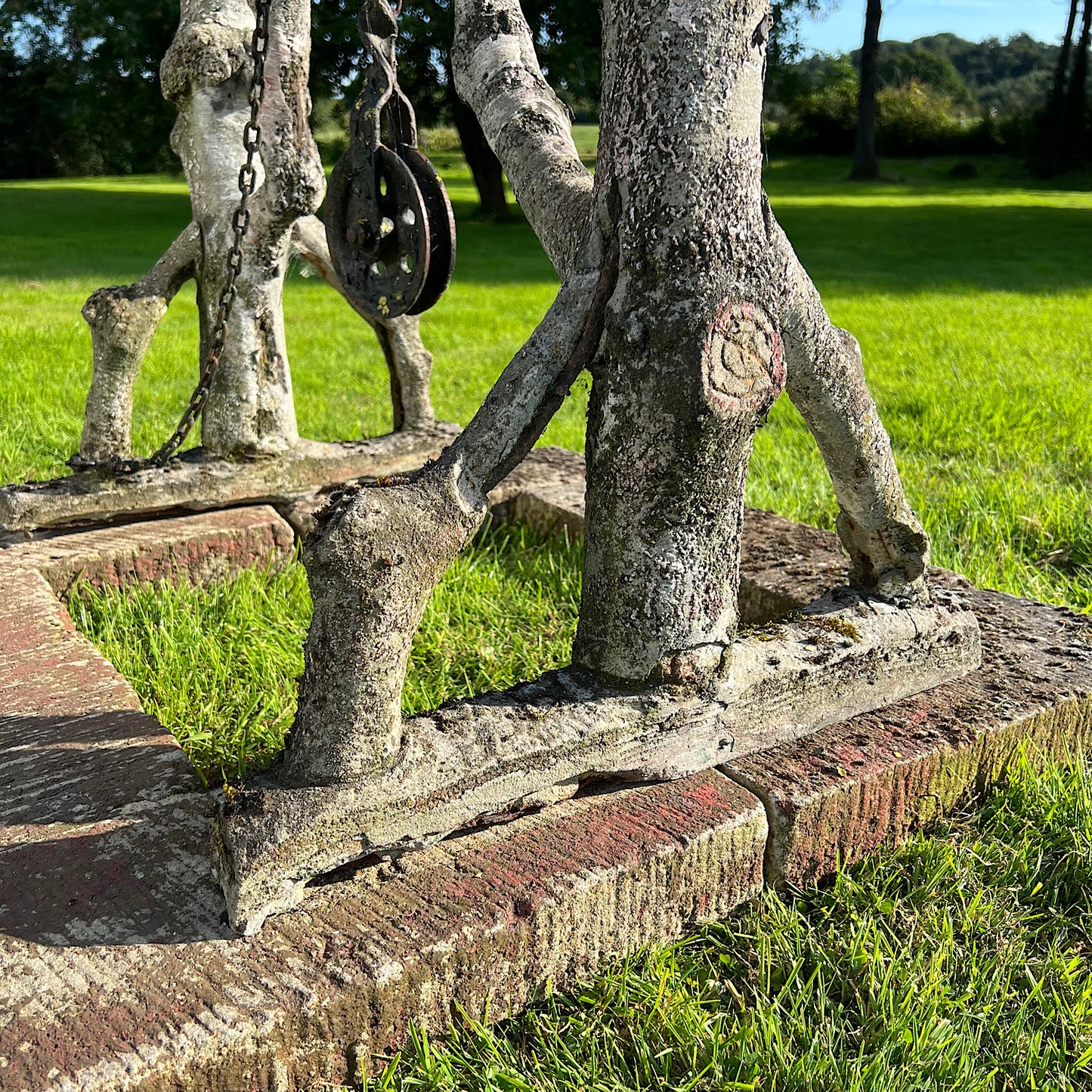 French Faux Bois Wishing Well Early 20th Century