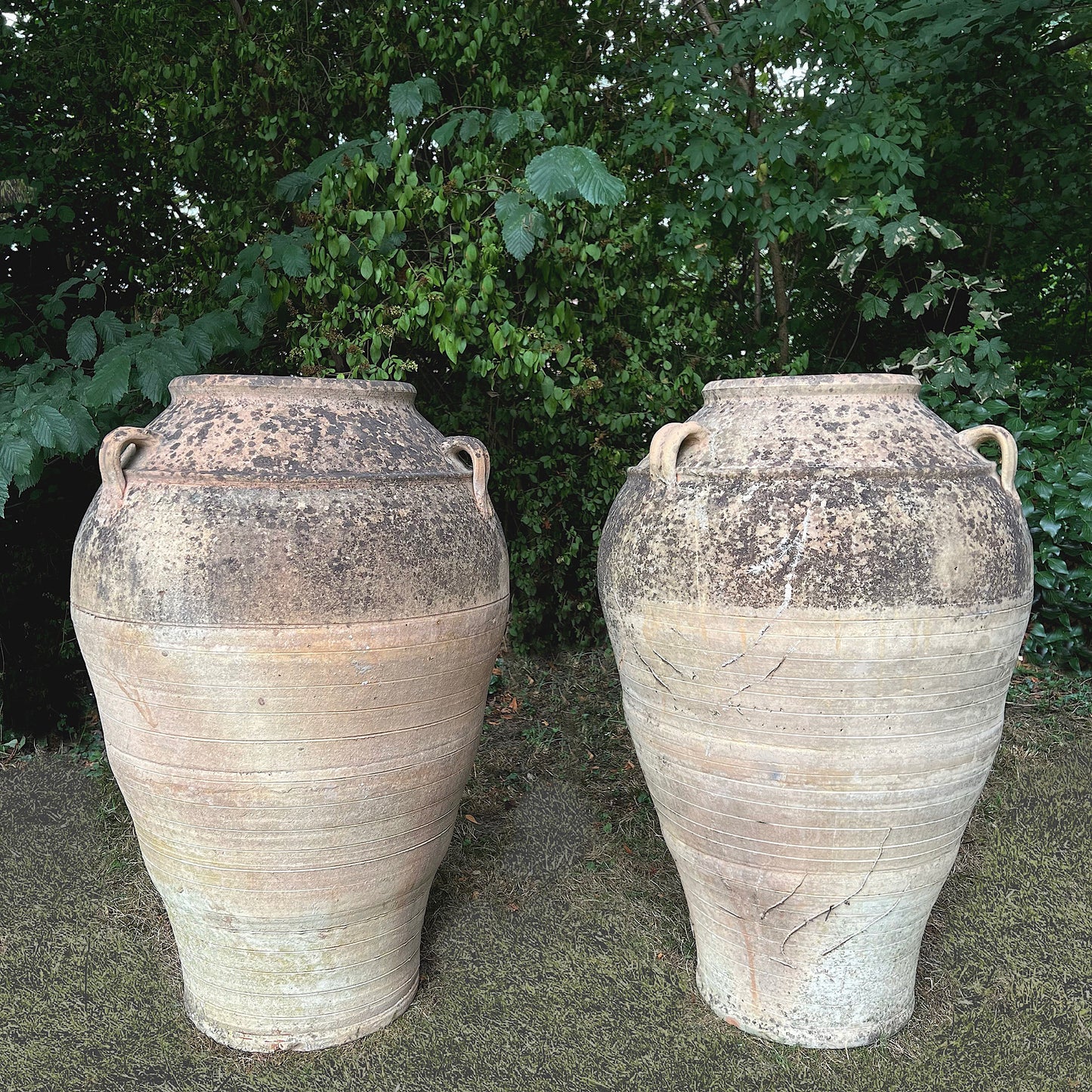 Pair of Large Greek Terracotta 'Pithoi' Jars