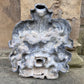 19th Century Lead River God Mask Wall Fountain