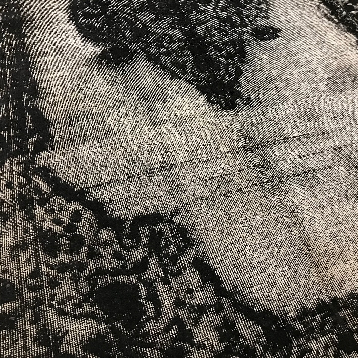 Antique Artisan Re-Worked Turkish Carpet Black