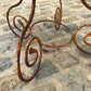 Large French Wrought Iron Oval Garden Table 19th Century